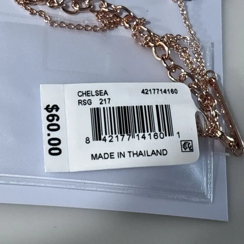 Kendra Scott Chelsea Necklace Mother of Pearl Pendant Rose Gold Tone NEW - Picture 3 of 10